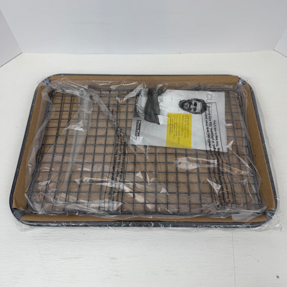 Curtis Stone 9x13 Sheet Pan with Universal Non-Stick Wire Rack Grey